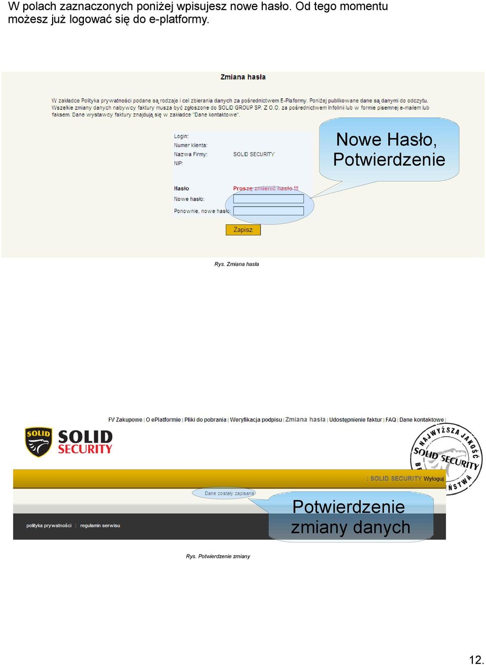 e-platformy. Nowe Hasło, Potwierdzenie Rys.