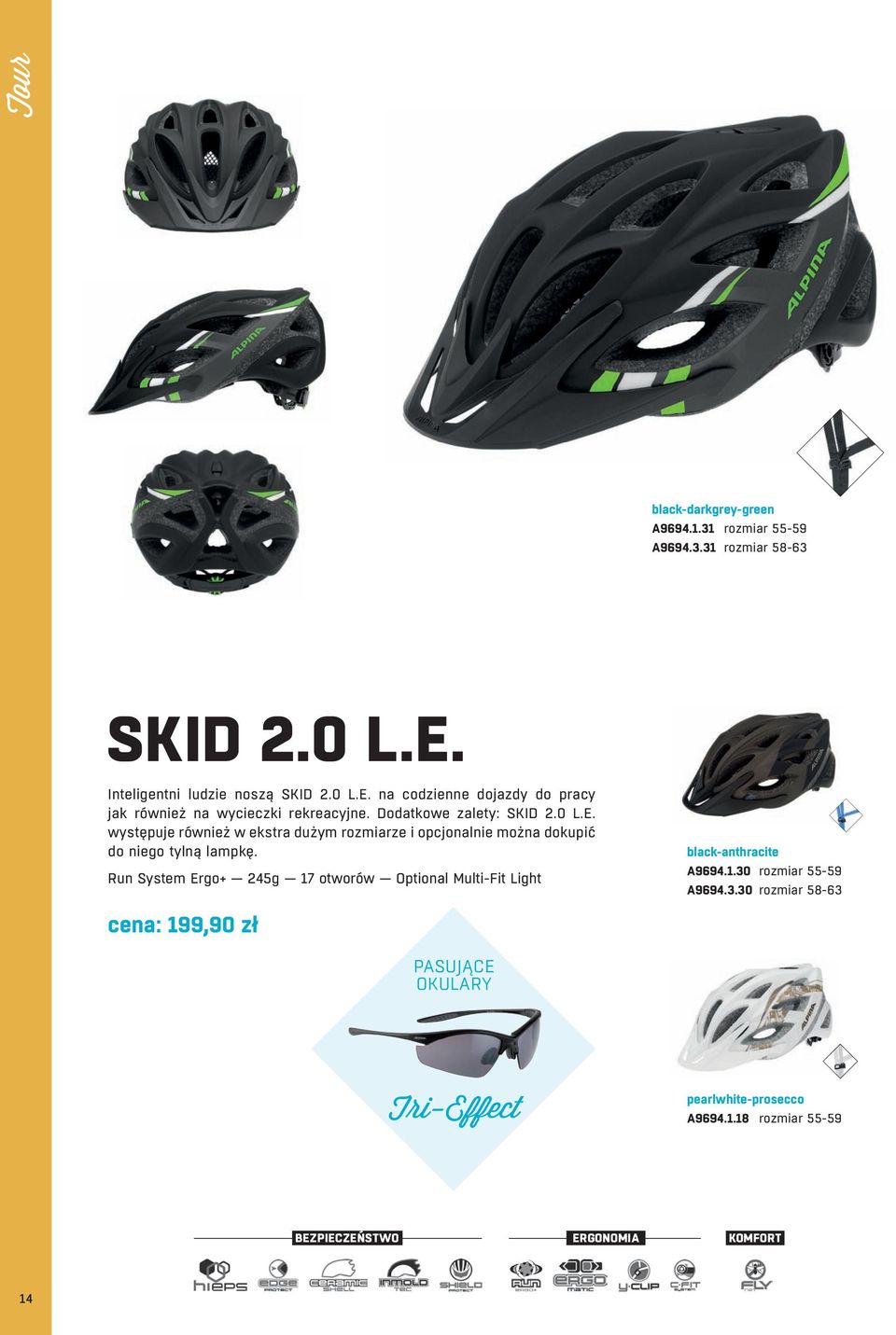 Run System Ergo+ 245g 17 otworów Optional Multi-Fit Light black-anthracite A9694.1.30
