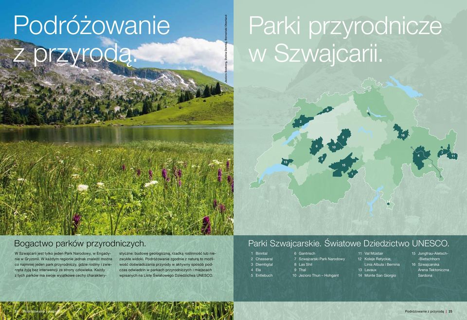 W każdym regionie jednak znaleźć można co najmniej jeden park przyrodniczy, gdzie rośliny i zwierzęta żyją bez interwencji ze strony człowieka.