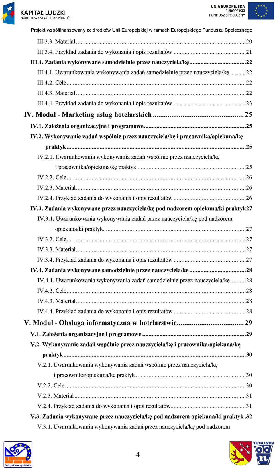 ..25 IV.2. Wykonywanie zadań wspólnie przez nauczyciela/kę i pracownika/opiekuna/kę praktyk...25 IV.2.1. Uwarunkowania wykonywania zadań wspólnie przez nauczyciela/kę i pracownika/opiekuna/kę praktyk.