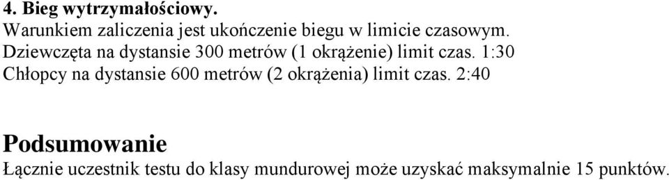 Dziewczęta na dystansie 300 metrów (1 okrążenie) limit czas.