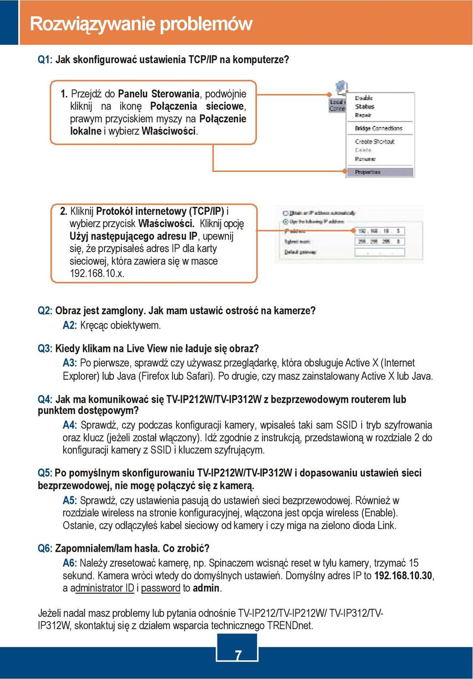 Kliknij Protokół internetowy (TCP/IP) i wybierz przycisk Właściwości.