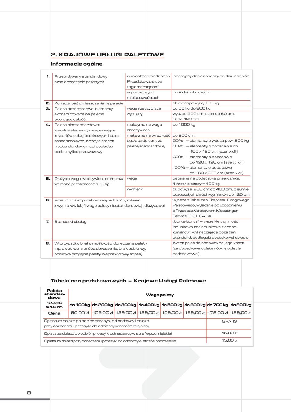 Każdy element niestandardowy musi posiadać oddzielny list przewozowy 5.