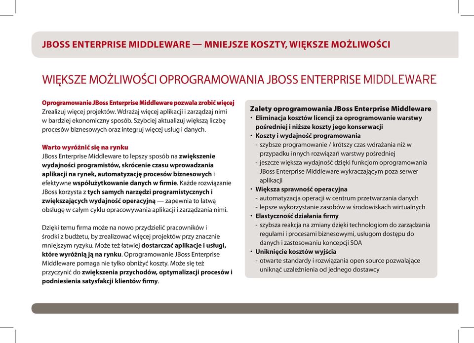 Warto wyróżnić się na rynku Middleware to lepszy sposób na zwiększenie wydajności programistów, skrócenie czasu wprowadzania aplikacji na rynek, automatyzację procesów biznesowych i efektywne