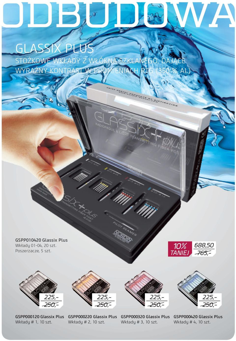 10% TANIEJ 688,50 765,- 225,- 250,- 225,- 250,- 225,- 250,- 225,- 250,- GSPP000120 Glassix Plus Wkłady #
