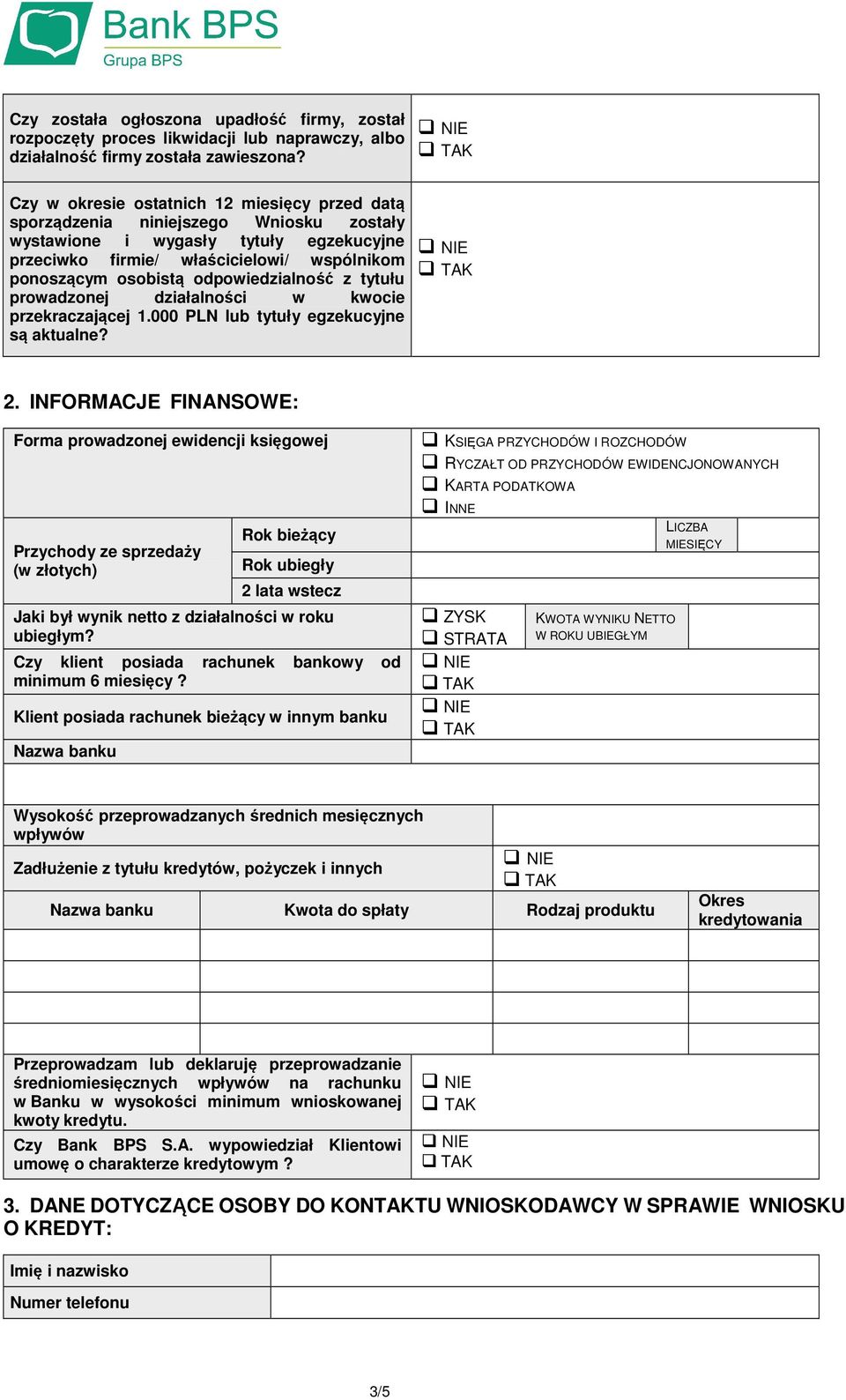 odpowiedzialność z tytułu prowadzonej działalności w kwocie przekraczającej 1.000 PLN lub tytuły egzekucyjne są aktualne? 2.