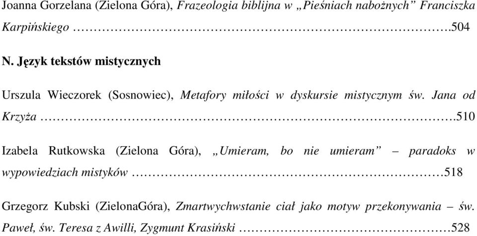 Jana od KrzyŜa.
