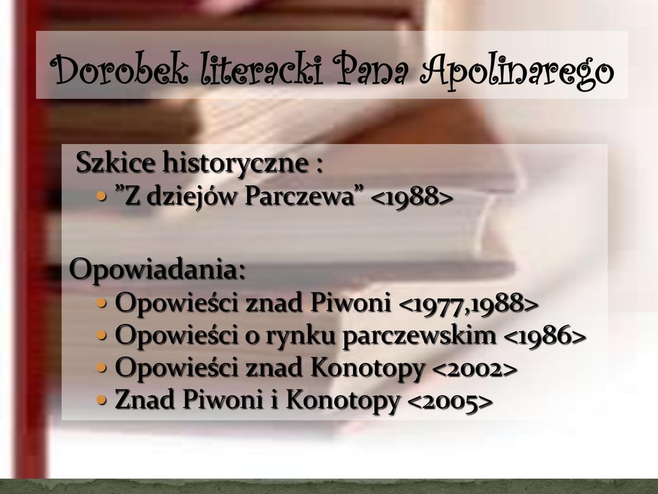 Opowieści o rynku parczewskim <1986> Opowieści