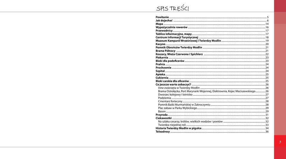 ..23 Pralnia...24 Prochownie...24 Szpital...24 Apteka...25 Cukiernia...25 Bloki carskie dla oficerów...25 Co jeszcze warto zobaczyć?...26 Inne zwierzęta w Twierdzy Modlin.