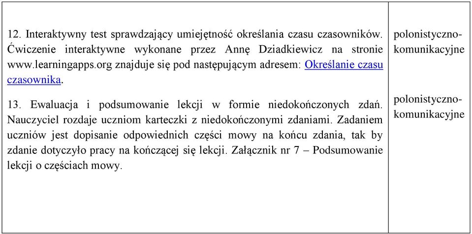 org znajduje się pod następującym adresem: Określanie czasu czasownika. 13.
