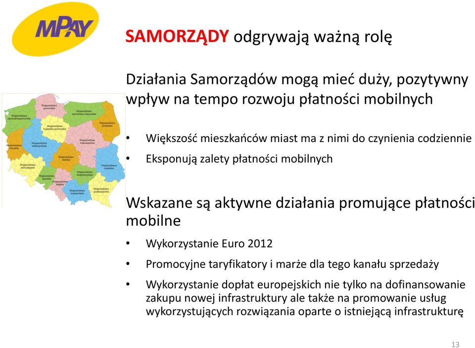 płatności mobilne Wykorzystanie Euro 2012 Promocyjne taryfikatory i marże dla tego kanału sprzedaży Wykorzystanie dopłat europejskich