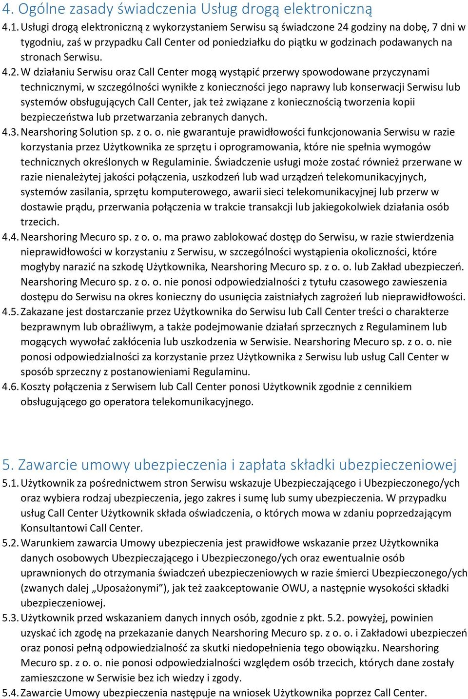 Serwisu. 4.2.