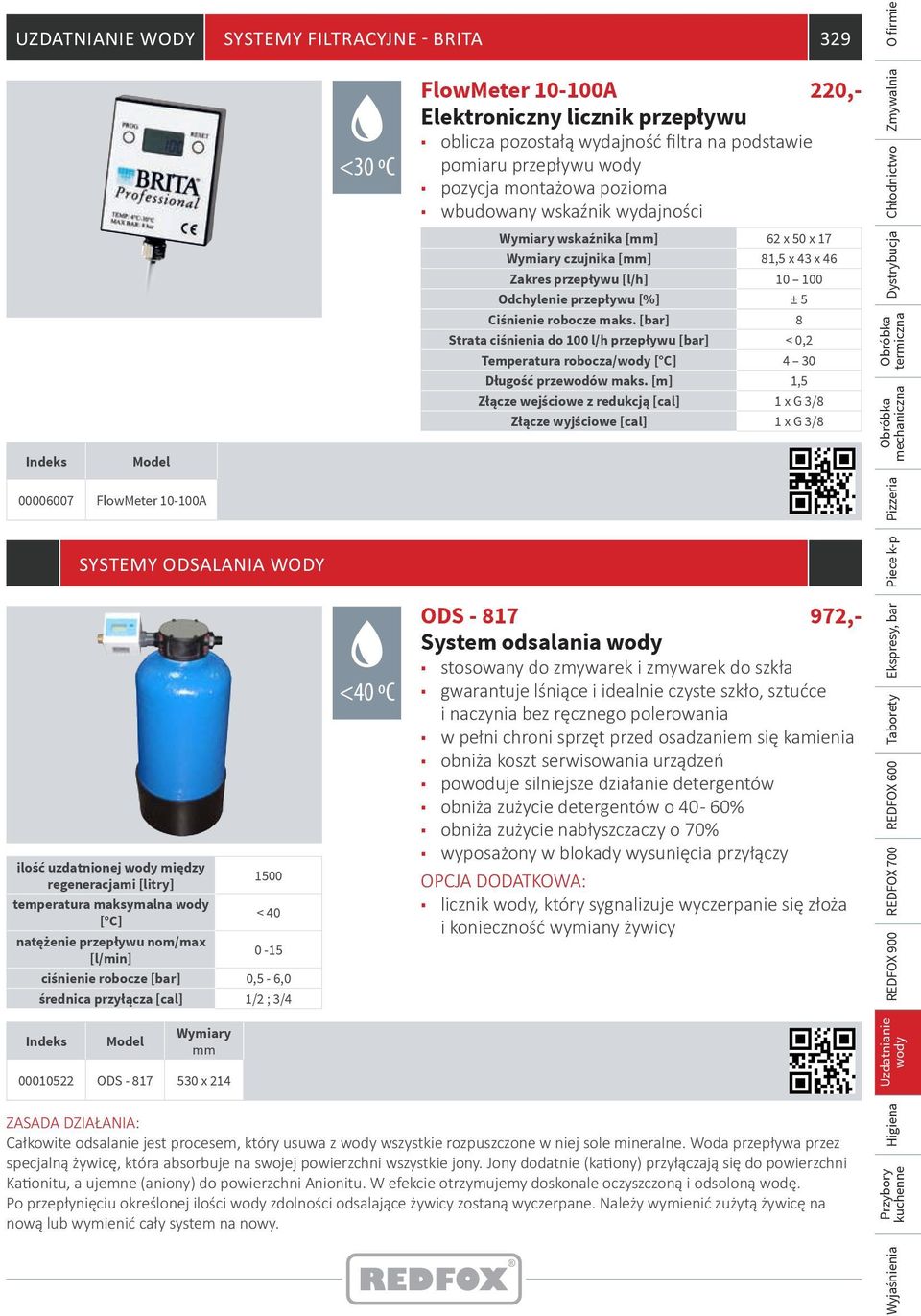 [bar] 8 Strata ciśnienia do 100 l/h przepływu [bar] < 0,2 Temperatura robocza/ 4 30 Długość przewodów maks.