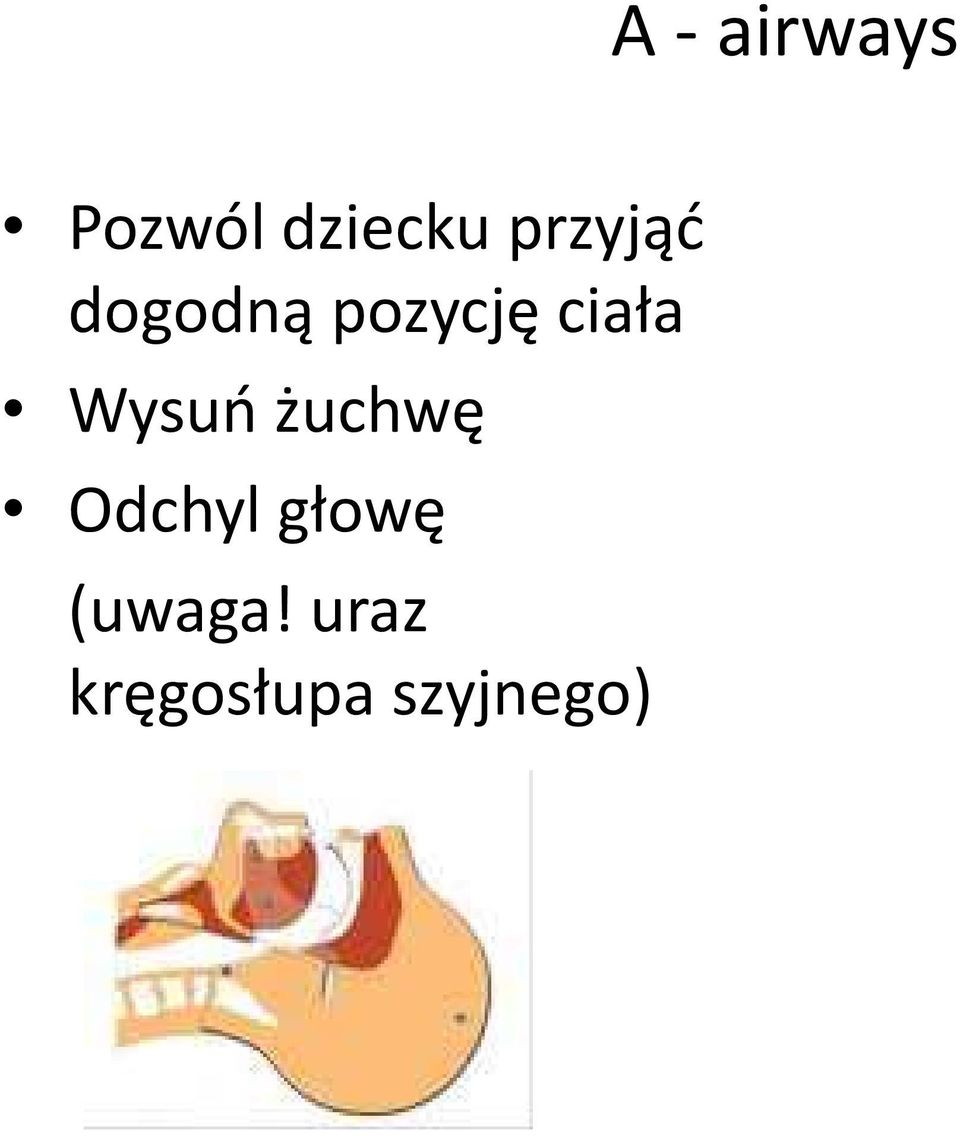 ciała Wysuń żuchwę Odchyl