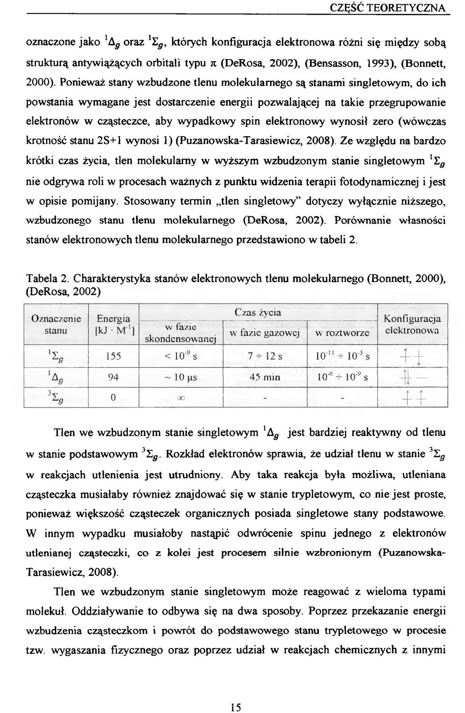spin elektronowy wynosił zero (wówczas krotność stanu 2S+1 wynosi 1) (Puzanowska-Tarasiewicz, 2008).