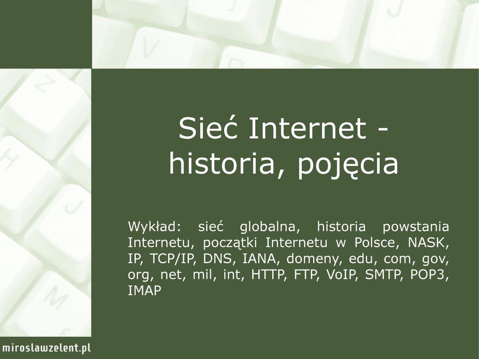 Internetu w Polsce, NASK, IP, TCP/IP, DNS, IANA,