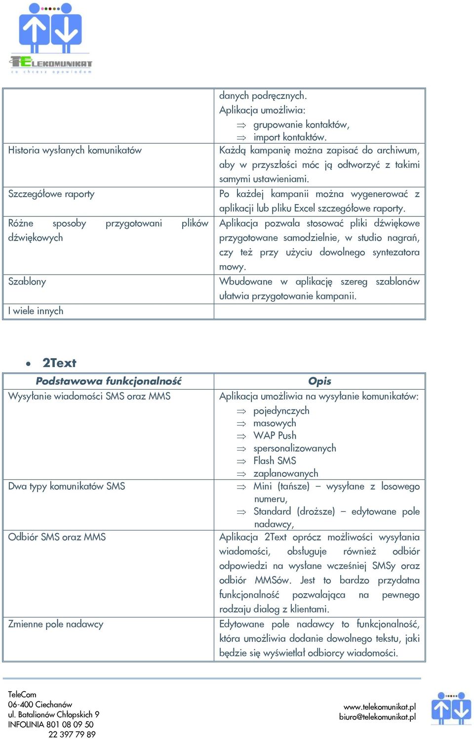 Po każdej kampanii można wygenerować z aplikacji lub pliku Excel szczegółowe raporty.