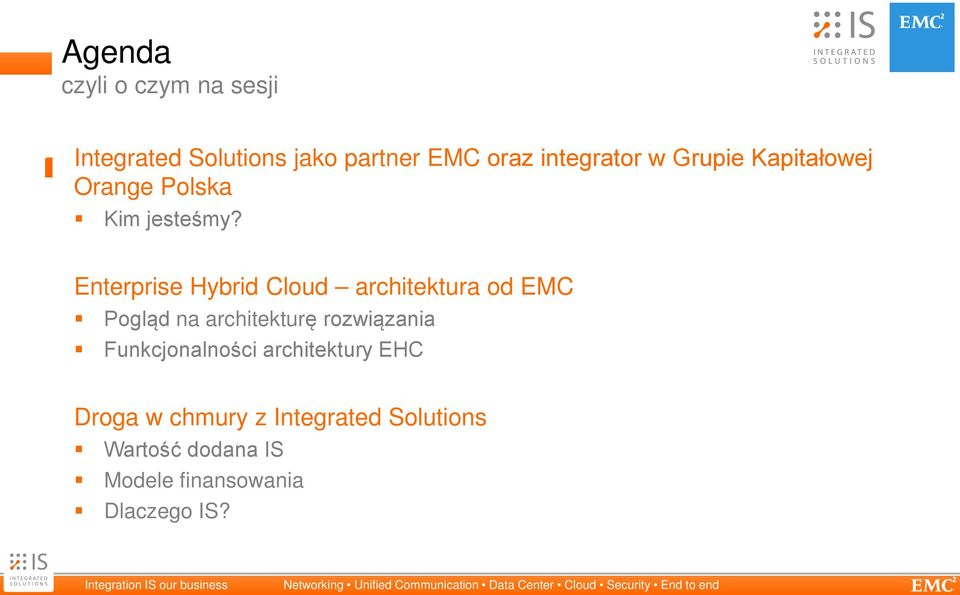 Enterprise Hybrid Cloud architektura od EMC Pogląd na architekturę rozwiązania