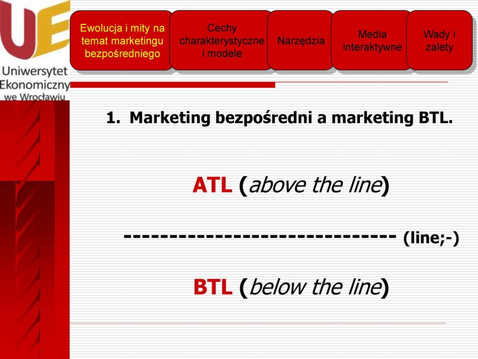 ATL (above the line)