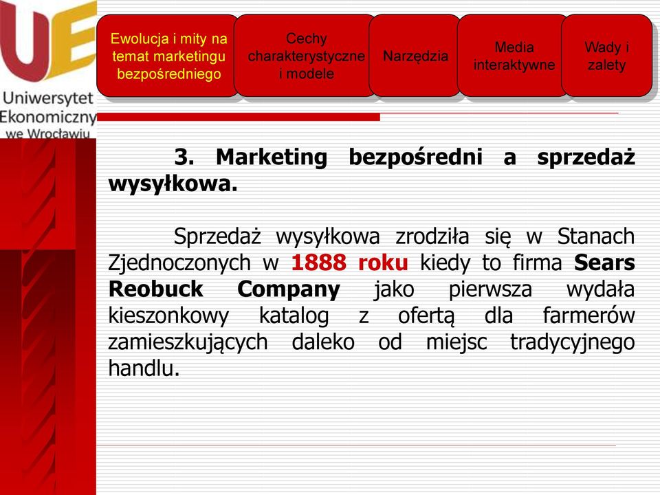 roku kiedy to firma Sears Reobuck Company jako pierwsza wydała