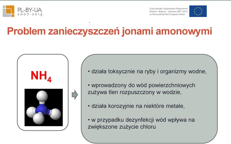 zużywa tlen rozpuszczony w wodzie, działa korozyjnie na niektóre