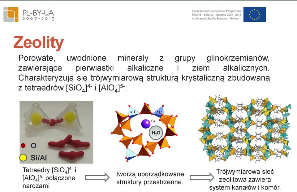 Charakteryzują się trójwymiarową strukturą krystaliczną zbudowaną z tetraedrów [SiO 4 ] 4- i [AlO