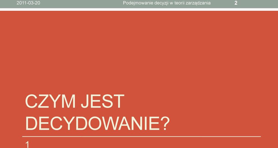 decyzji w teorii