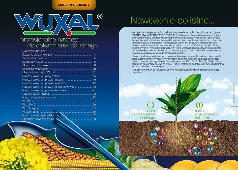 .. 20 Nawozy w uprawie ziemniaka... 21 Nawozy płynne... 22 Nawozy zawiesinowe... 23 P45... 24 K40... 26 Sulphur... 28 Grano... 30 Nawozy specjalistyczne... 32 Produkcja nawozów... 33 Nawożenie dolistne.