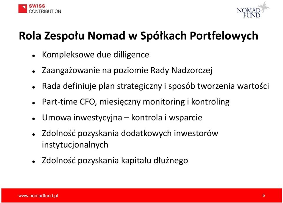 Part-time CFO, miesięczny monitoring i kontroling Umowa inwestycyjna kontrola i wsparcie