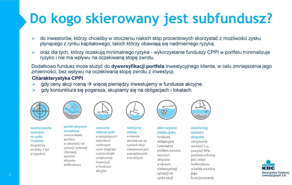 ryzyka, oraz dla tych, którzy oczekują minimalnego ryzyka - wykorzystanie funduszy CPPI w portfelu minimalizuje ryzyko i nie ma wpływu na oczekiwaną stopę zwrotu.