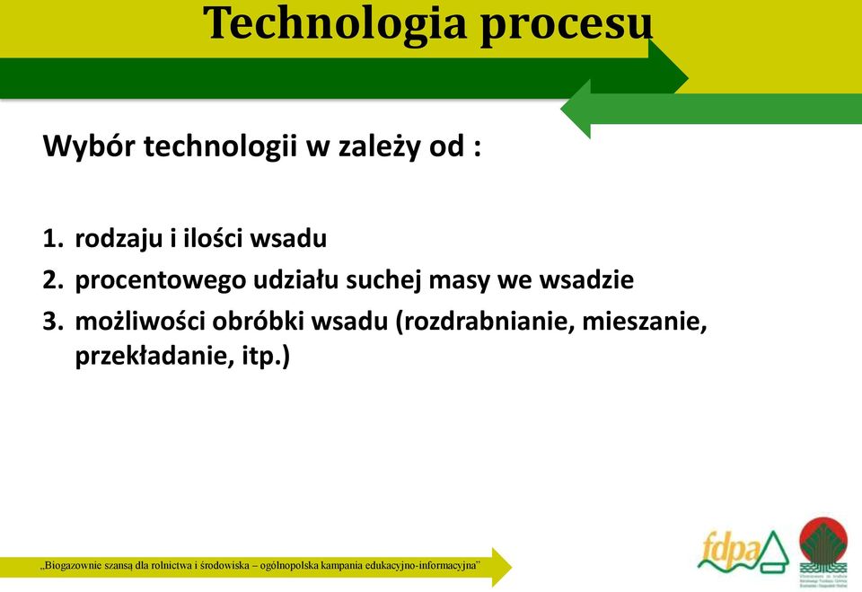 procentowego udziału suchej masy we wsadzie 3.