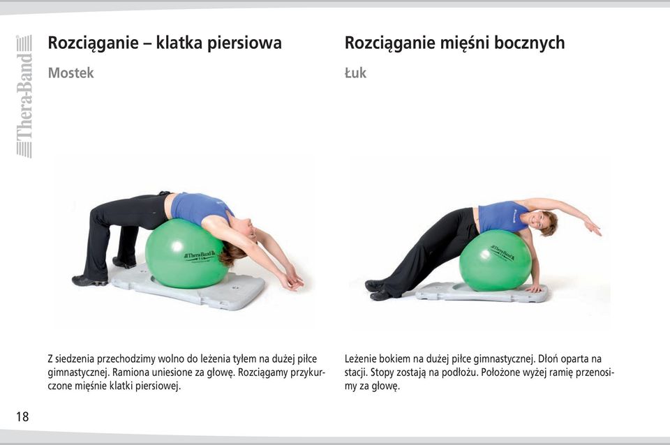 Ramiona uniesione za głowę. Rozciągamy przykurczone mięśnie klatki piersiowej.