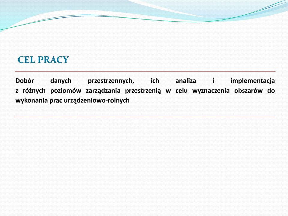 zarządzania przestrzenią w celu wyznaczenia