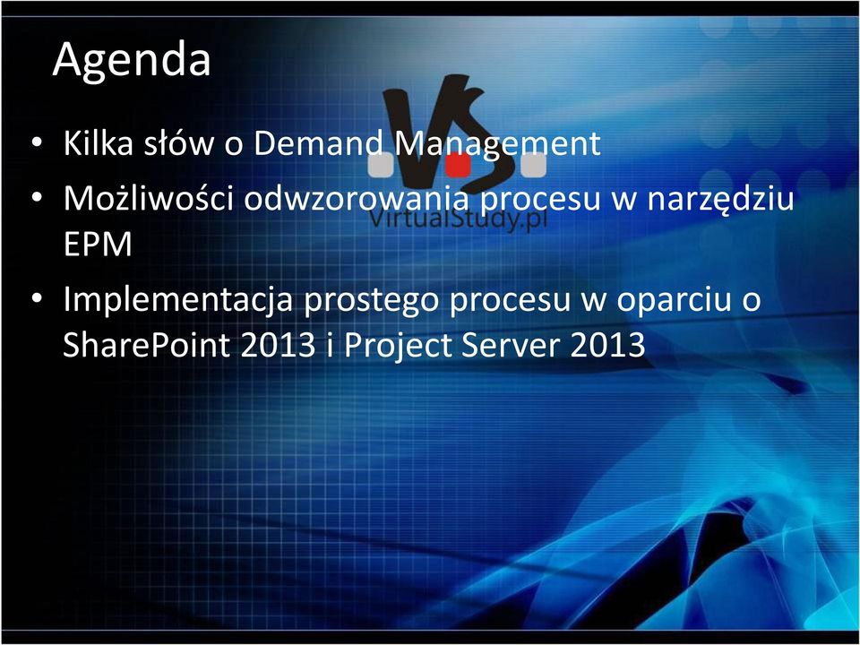 narzędziu EPM Implementacja prostego