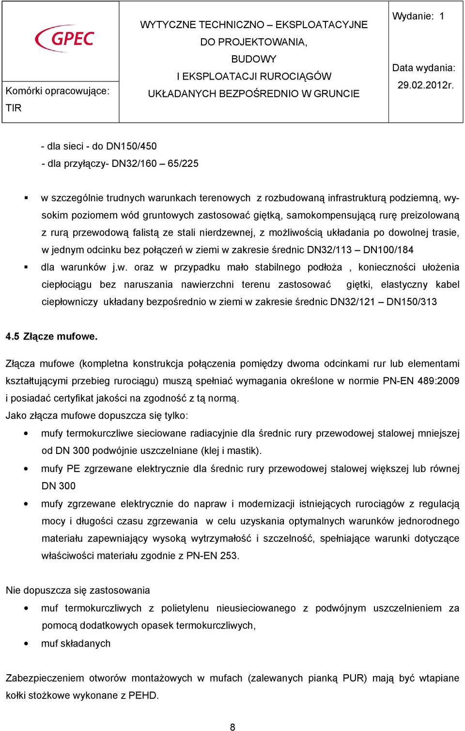 DN100/184 dla wa