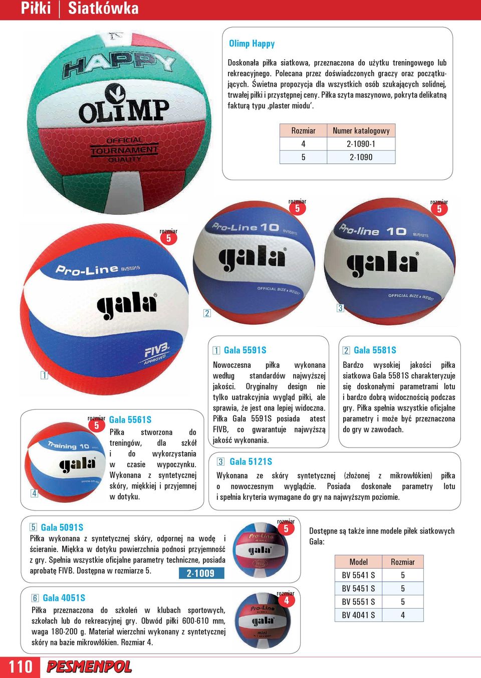 Rozmiar Numer katalogowy 4 2-1090-1 2-1090 2 3 4 1 Gala 61S Piłka stworzona do treningów, dla szkół i do wykorzystania w czasie wypoczynku.