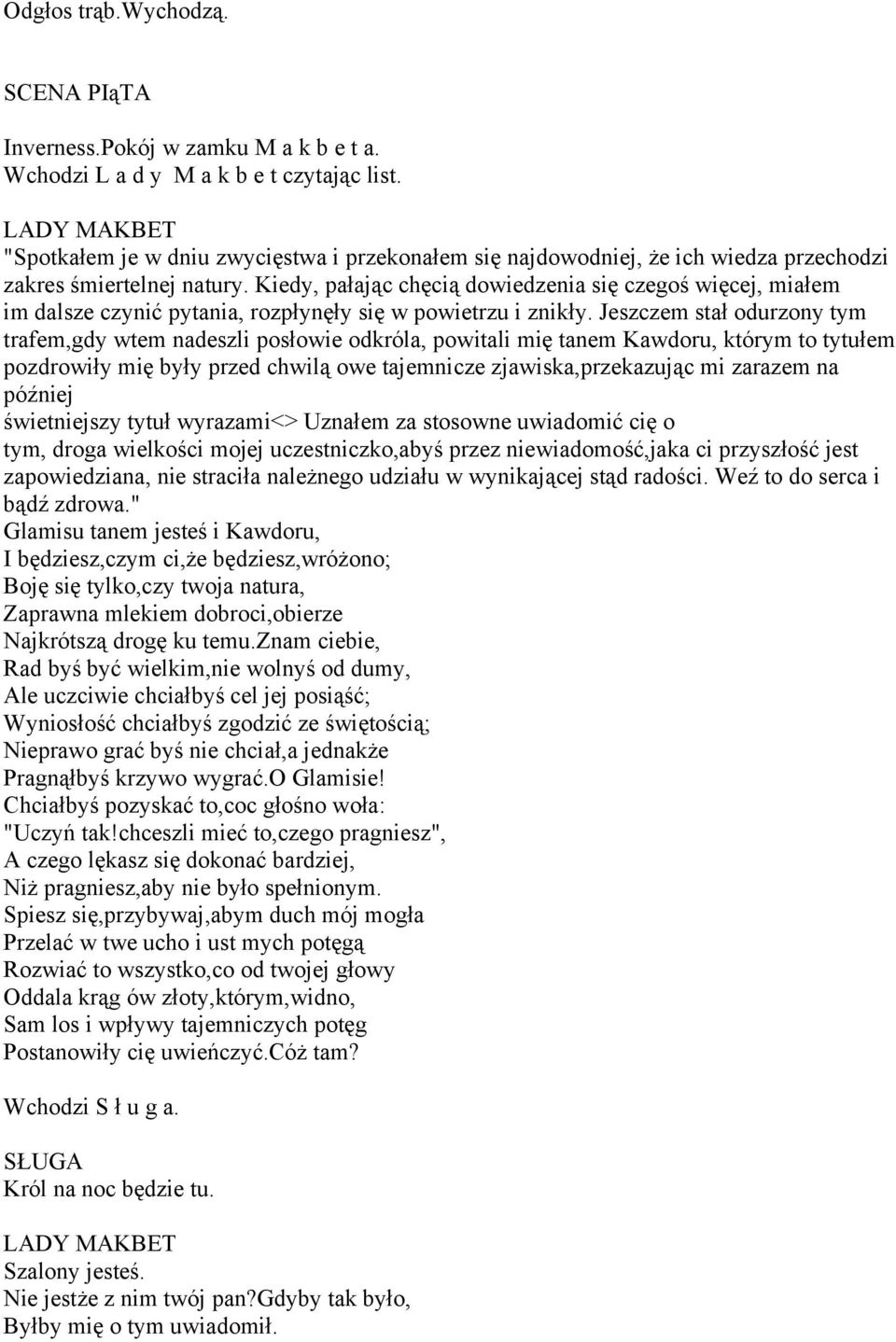William Szekspir - Makbet Przełożył JÓZEF PASZKOWSKI - PDF Darmowe  pobieranie