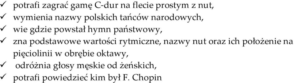 podstawowe wartości rytmiczne, nazwy nut oraz ich położenie na