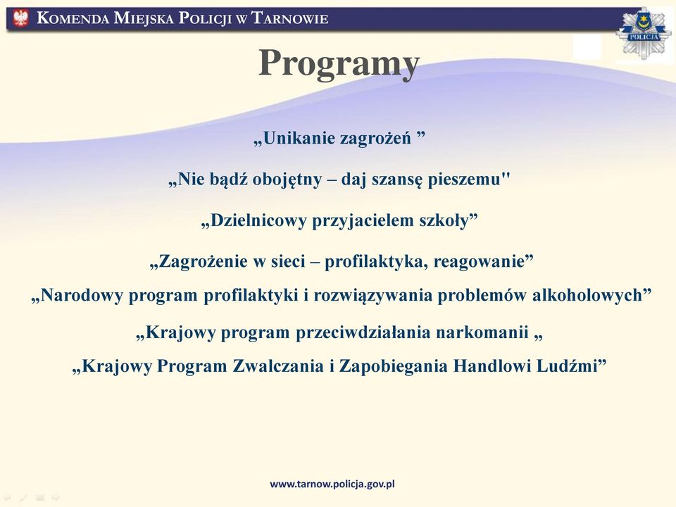 program profilaktyki i rozwiązywania problemów alkoholowych Krajowy program