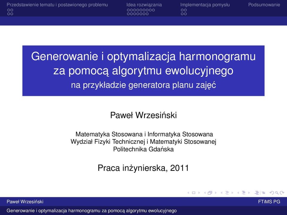 Informatyka Stosowana Wydział Fizyki Technicznej i