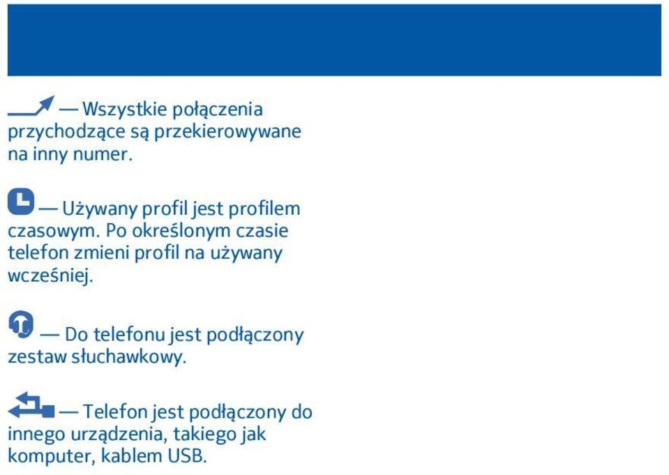 Po określonym czasie telefon zmieni profil na używany wcześniej.