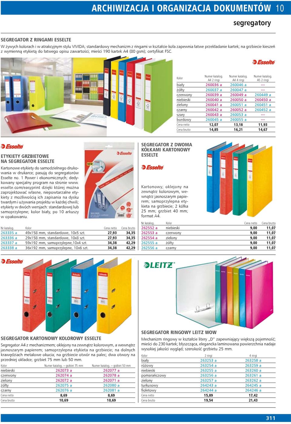 A4 4 ringi Numer katalog.