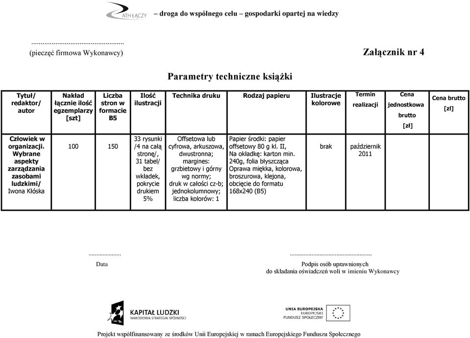 całą stronę/, 31 tabel/ bez wkładek, drukiem margines: grzbietowy i górny wg normy;