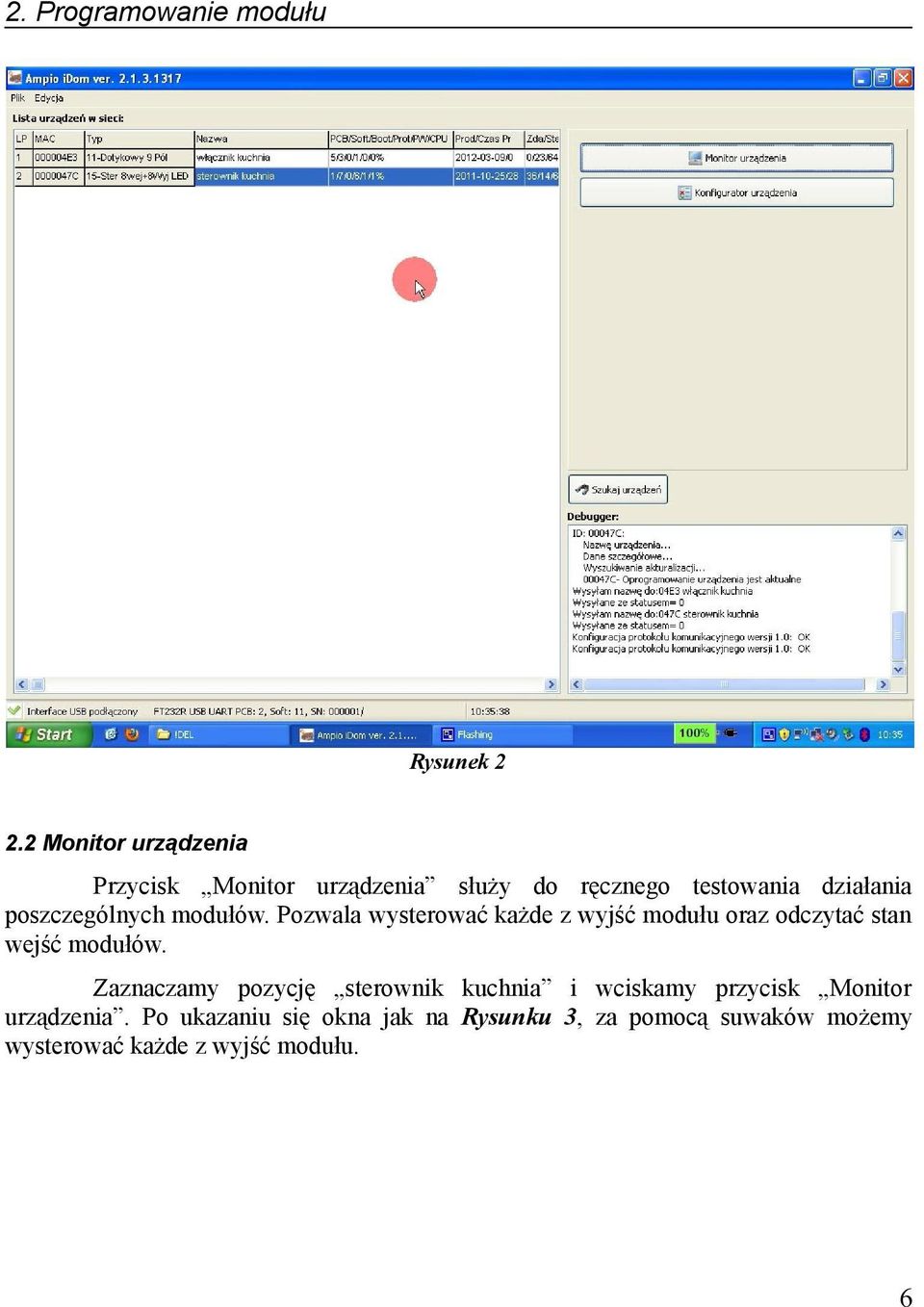 poszczególnych modułów.