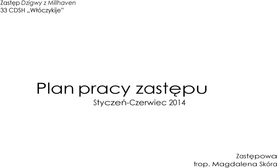 pracy zastępu