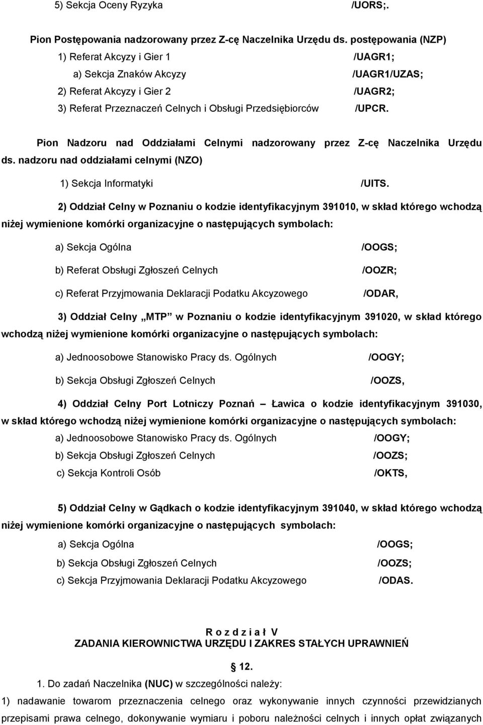 Pion Nadzoru nad Oddziałami Celnymi nadzorowany przez Z-cę Naczelnika Urzędu ds. nadzoru nad oddziałami celnymi (NZO) 1) Sekcja Informatyki /UITS.