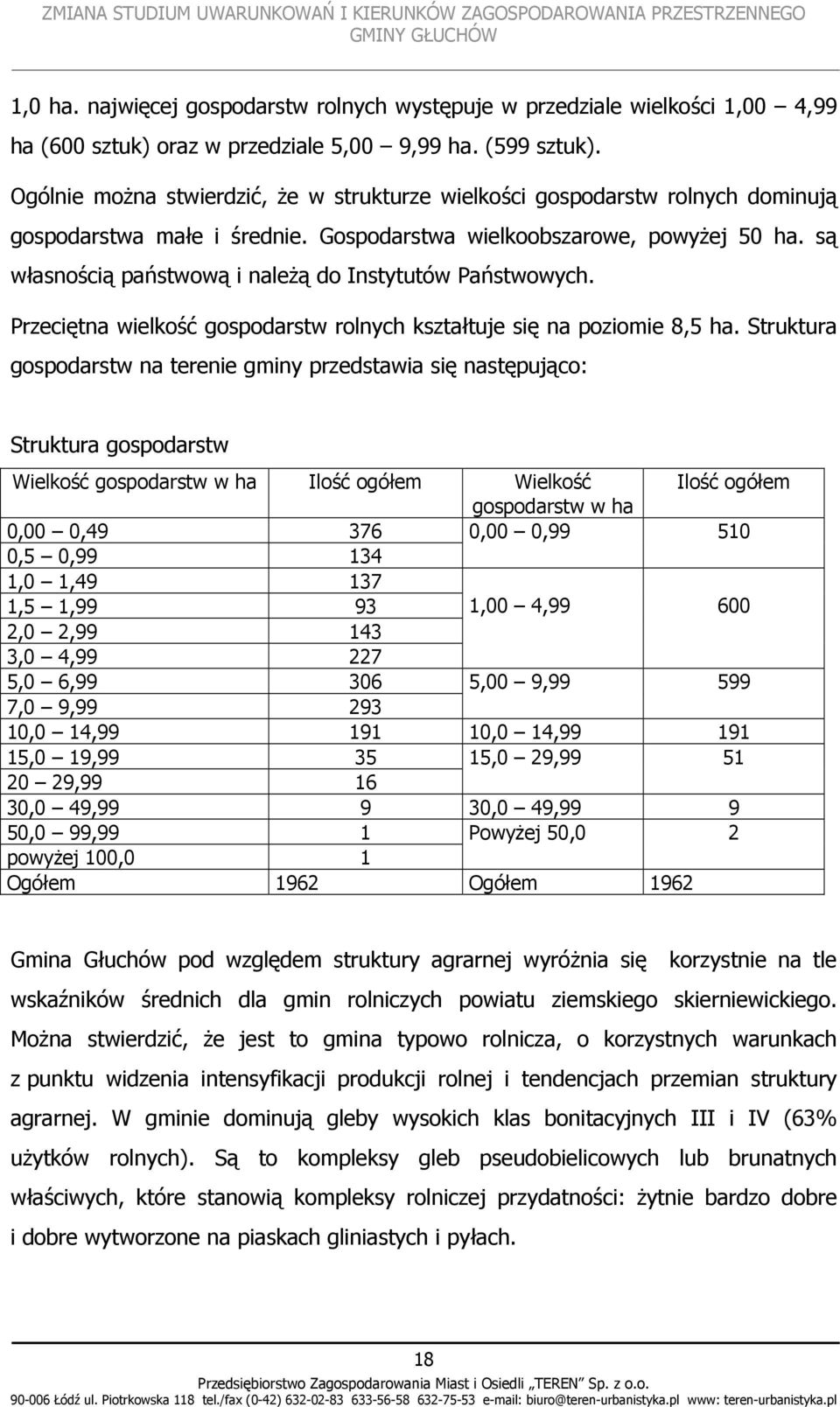 są własnością państwową i należą do Instytutów Państwowych. Przeciętna wielkość gospodarstw rolnych kształtuje się na poziomie 8,5 ha.