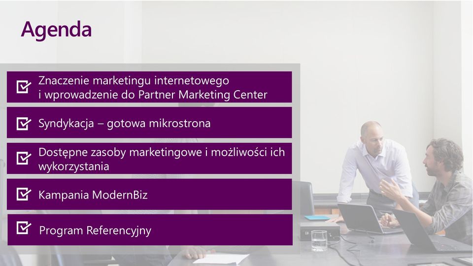 gotowa mikrostrona Dostępne zasoby marketingowe i