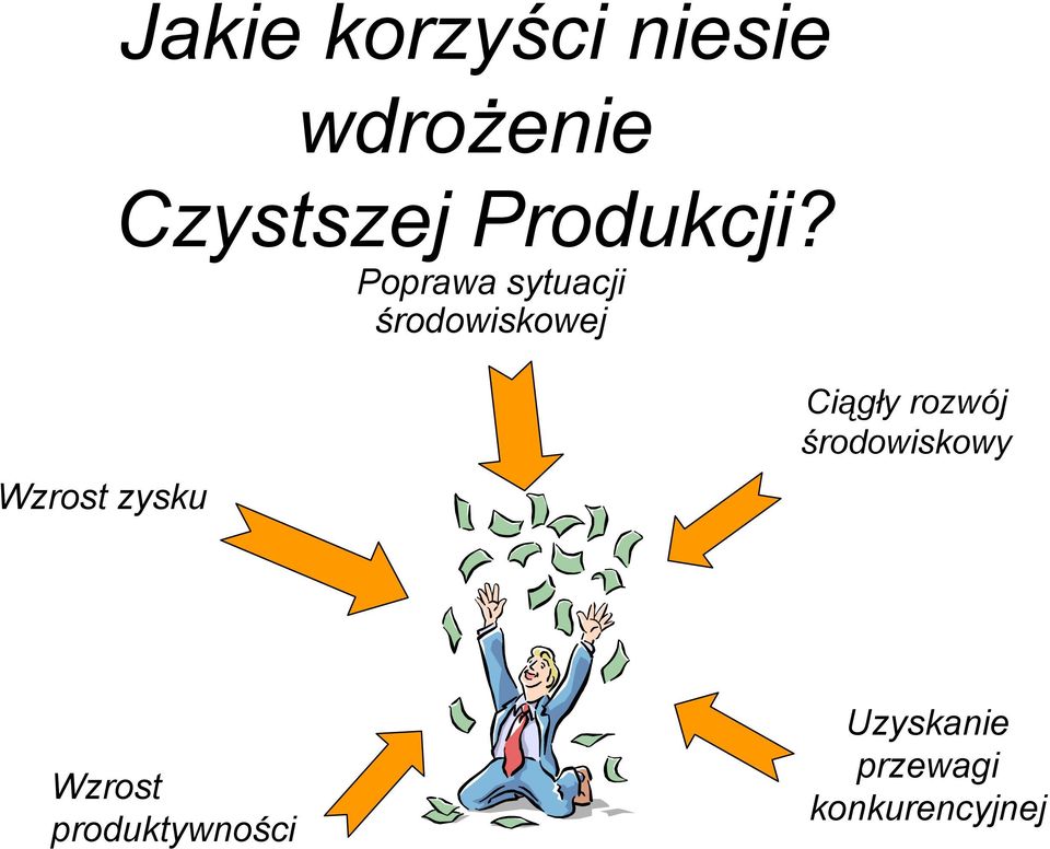 Poprawa sytuacji środowiskowej Wzrost zysku