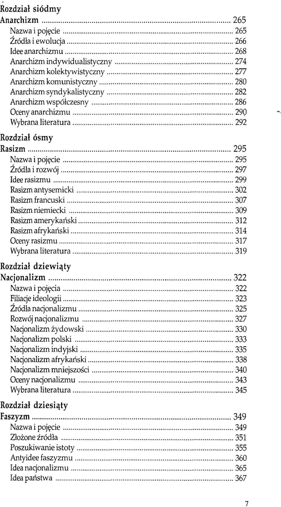 Rasizm francuski 307 Rasizm niemiecki 309 Rasizm amerykański 312 Rasizm afrykański 314 Oceny rasizmu 317 Wybrana literatura 319 Rozdział dziewiąty Nacjonalizm 322 Nazwa i pojęcia 322 Filiacje